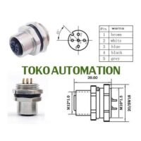 M12 Socket Connector 5 pin female Konektor SA53 untuk aplikasi otomasi industri M12, SOCKET, CONNECTOR.