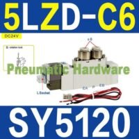 SY5120-5LZD-C6 SY5120 - 5LZD - C6 DC 24V Solenoid Valve Pneumatic KD90 untuk aplikasi otomasi industri SY5120, C6, SY5120