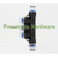 4 mm Fitting slip lock 5 way lubang selang pneumatic Connector KB98 untuk aplikasi otomasi industri MM, FITTING, SLIP