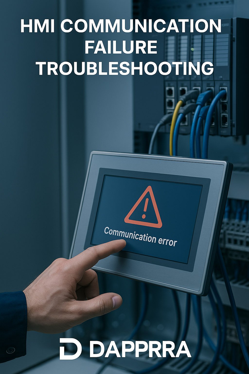Diagram showing common causes of HMI and PLC communication failure.
