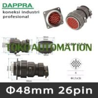48mm 26 pin Core Plug Metal Electric Circular Aviation Connector SU78 untuk aplikasi otomasi industri PIN, CORE, PLUG