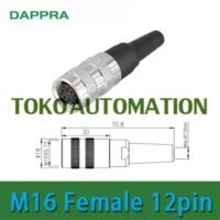 M16 12 PIN Female Sensor Circular connector waterproof Konektor plug Socket SW58 untuk aplikasi otomasi industri M16, PIN, FEMALE