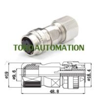 2 Pin 2Pin Encoder Plug Connector socket Konektor CM10-SP2S-M ST28 untuk aplikasi otomasi industri PIN, ENCODER, PLUG