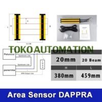 Through beam pitch 20mm 20 beam NPN Area Sensor Replace BWP20-20 SH61 untuk aplikasi otomasi industri THROUGH, BEAM, PITCH