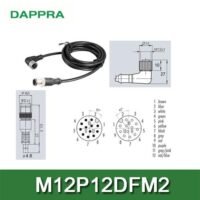 M12 12 Pin Connector Cable 2M Female ke Male Konektor Kabel SD81 untuk aplikasi otomasi industri M12, PIN, CONNECTOR