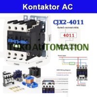 CJX2-4011 CJX2 4011 220V AC 40A 1NO 1NC Contactor Relay SD60 untuk aplikasi otomasi industri CJX2, CJX2, AC
