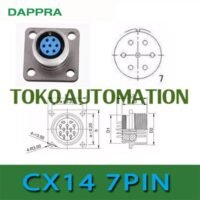 X14 CX14 14mm 7Pin 7 pin Female socket Aviation Circular Connector SW70 untuk aplikasi otomasi industri X14, CX14, PIN