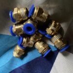 Konektor Fitting pneumatic lurus drat 1/4 selang 6 mm PC 06 - 02 KB50