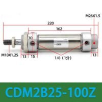 CDM2B25-100Z CDM2B25 100Z CDM2B 25 100Z Double Acting Single Rod Cylinder KR07 untuk aplikasi otomasi industri CDM2B25, CDM2B25, CDM2B