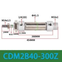 CDM2B40-300Z CDM2B40 300Z CDM2B 40 300Z Double Acting Single Rod Cylinder KR08 untuk aplikasi otomasi industri CDM2B40, CDM2B40, CDM2B