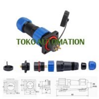 SP16 3 pin 3pin Konetor Water proof cable Aviation Connector SK05 untuk aplikasi otomasi industri