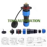 SP16 4 pin 4pin Konetor Water proof cable Aviation Connector SK07 untuk aplikasi otomasi industri