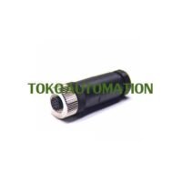 M12 12PIN connector 12 PIN P konektor straight Female socket SH16 untuk aplikasi otomasi industri