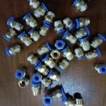 Konektor Fitting pneumatic lurus drat 1/4 selang 8 mm PC 8 - 02 KB52