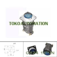 CX24 24mm 19 Pin circular Konektor Aviation connector plug socket SF09 untuk aplikasi otomasi industri