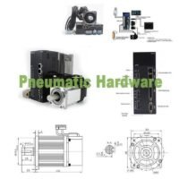 750W 2.4N.M 220V 750Watt 80mm AC Servo Motor dan motor driver kit KN71 untuk aplikasi otomasi industri AC, SERVO, MOTOR