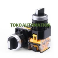 22MM Rotary Selector Self-Locking Push Button Switch 1NO 1NC DPST BO08 untuk aplikasi otomasi industri