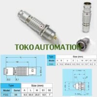 9 core Industrial circular connector FGG EGG 0B 9 Pin Konektor SJ91 untuk aplikasi otomasi industri