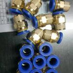 Konektor Fitting pneumatic lurus drat 1/4 selang 8 mm PC 8 - 02 KB52