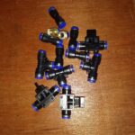 Konektor Fitting pneumatic lurus drat 1/4 selang 8 mm PC 8 - 02 KB52