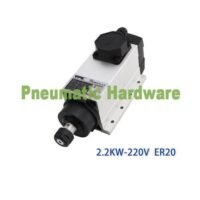 220V 2.2KW ER20 Air Cooled flanged CNC Spindle Motor Square KN38 untuk aplikasi otomasi industri ER20, AIR, COOLED