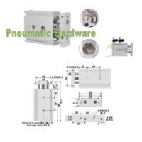 CXSM10-40 CXSM10 - 40 CXSM Dual Rod Pneumatic Guided Cylinder KK29 untuk aplikasi otomasi industri CXSM10, CXSM10, CXSM