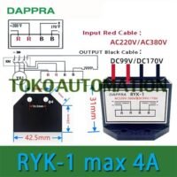 RYK-1 Motor brake rectifier Input AC 220V 380V Output DC 99V 170V OF39 untuk aplikasi otomasi industri