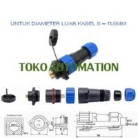 SP20 7 Pin 25A Flange Plug Socket Panel Mount konektor Steker ST55 untuk aplikasi otomasi industri