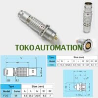 7 core Industrial circular connector FGG EGG 0B 7 Pin Konektor SJ90 untuk aplikasi otomasi industri