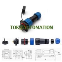 SP16 5 pin 5pin Konetor Water proof cable Aviation Connector SK08 untuk aplikasi otomasi industri