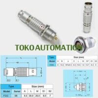 6 core Industrial circular connector FGG EGG 0B 6 Pin Konektor SJ89 untuk aplikasi otomasi industri