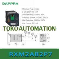 RXM2AB2P7 12A 2CO 230VAC with led Miniature plug-in relay SA76 untuk aplikasi otomasi industri