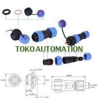 SP13 3 pin 3pin Konetor Water proof cable Aviation Connector SK12 untuk aplikasi otomasi industri