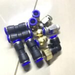 8mm SMC Putih Fitting Nepel Angin Lurus Male Connector Draf 1/8 " KF13