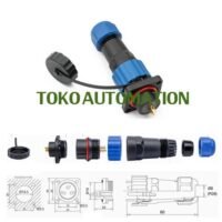 SP16 2 pin 2pin Konetor Water proof cable Aviation Connector SK04 untuk aplikasi otomasi industri