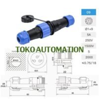 SP20 12pin 12 PIN Konetor Water proof cable Docking Aviation Connector SW61 untuk aplikasi otomasi industri