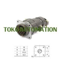 P32 19 core 19 Pin P28K19Q 25A straight circular aviation plug SU37 untuk aplikasi otomasi industri P32, CORE, PIN