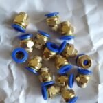 Konektor Fitting pneumatic lurus drat 1/4 selang 10 mm PC 10 - 02 KB51