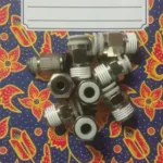 6mm SMC Putih Fitting Nepel Angin Lurus Male Connector Draf 1/4 " KF17