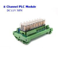 8 channel PLC control panel relay module G2R-1-E 16A 12V DC NPN untuk aplikasi otomasi industri