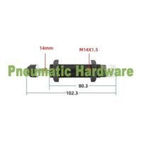 AD1410 AD1410-5 M14x1.5 Shock Absorber Adjustable Buffer KP51 untuk aplikasi otomasi industri AD1410, AD1410, M14X1