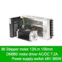 86 Stepper Motor NEMA 34 12Nm + DM860 Driver + 7.5A Power CNC KIT AO05