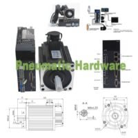 1.8KW 6N.M 220V 110mm 1800Watt AC Servo Motor dan motor driver KN73 untuk aplikasi otomasi industri AC, SERVO, MOTOR