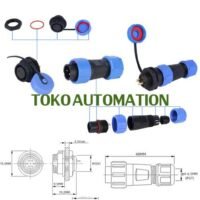 SP13 2 pin 2pin Konetor Water proof cable Aviation Connector SK06 untuk aplikasi otomasi industri