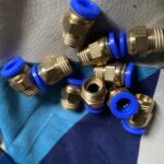 Konektor Fitting pneumatic lurus drat 1/4 selang 8 mm PC 8 - 02 KB52