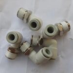 6 mm Fitting Pneumatic Nepel Angin Elbow L Selang 6mm Draf 1/4 " KE82