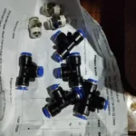 6mm SMC Putih Fitting Nepel Angin Lurus Male Connector Draf 1/4 " KF17