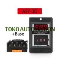 ASY-3D 1S Ke 999S 220V AC Digital Timer Time Delay Relay + Socket SD17 untuk aplikasi otomasi industri