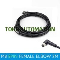 M8 connector cable 8 Pin Female Elbow konektor Kabel 8P 2M SE11 untuk aplikasi otomasi industri M8, CONNECTOR, CABLE