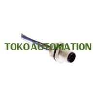 M12 4 pin Male Panel Mount Aviation Connector 20CM Solder Wire SK27 untuk aplikasi otomasi industri